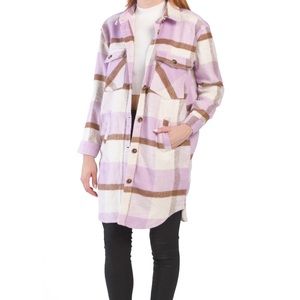NWT BlankNYC Long Plaid Shacket